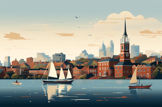 Boston's nalatenschap Een fusie van koloniale wortels Waterfront vibes en academische briljantheid