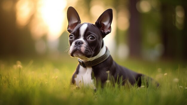 Boston Terrier In Lensbaby Composer Pro Ii Sunset Serenity