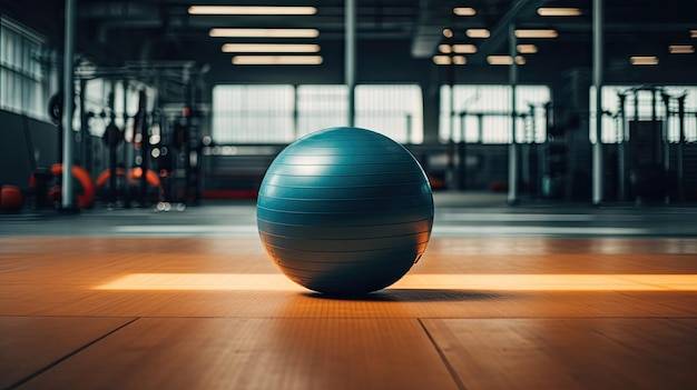 Bosu bal op de sportschool vloer