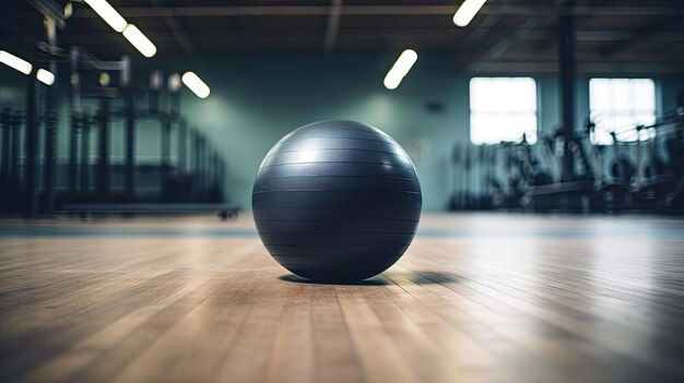 Bosu ball on clean floor