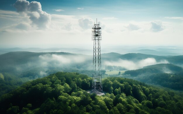 Bosverbinding Biel-celtoren midden in de natuur Generatieve AI