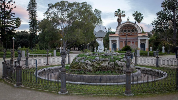 Botanic garden in Palermo, sicily, italy, Villa Giulia