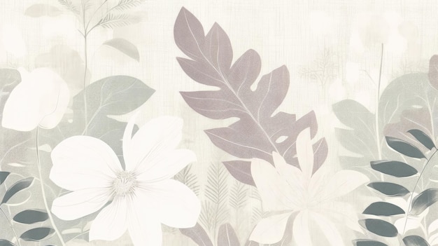 Photo botanical background in pastel colors