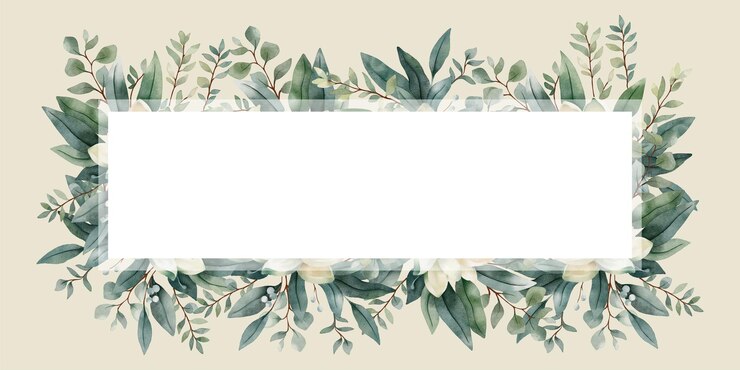Photo botanical banner design greenery invitation card design sales banner advertising