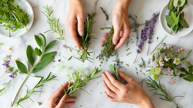 写真 薬用 植物 の 植物 的 な 美しさ