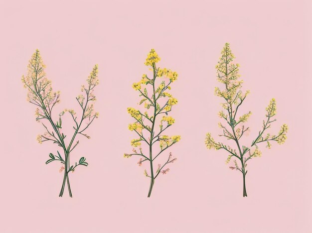 사진 식물학적 아름다움 베르베리스 베리 (berberis thunbergii) 의 작은 노란 꽃 가지