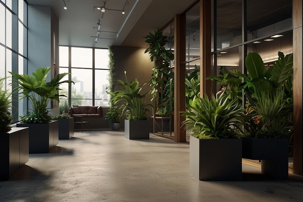 Botanical Bliss Plants Galore in a Contemporary Office