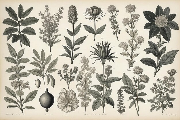 Photo botanical engraving print