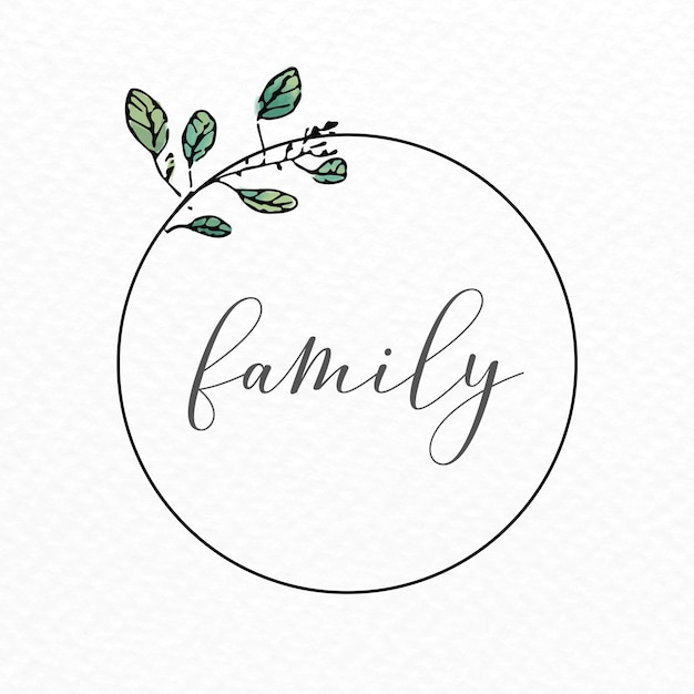 Botanical family Instagram story highlight cover illustration