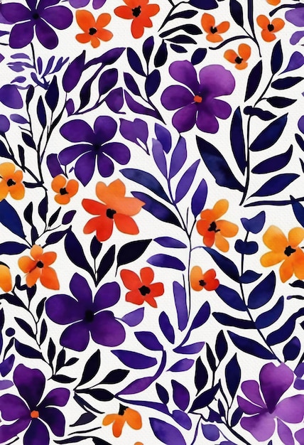 Botanical Floral Fabric Colorful Pattern