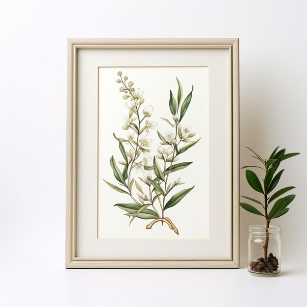 botanical framed card