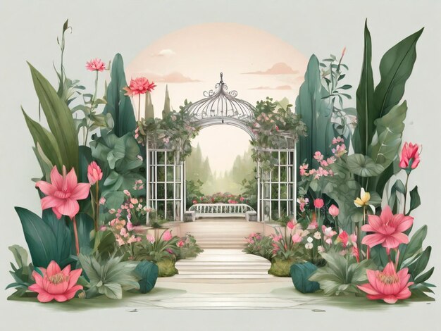 사진 식물원 디자인 템플릿