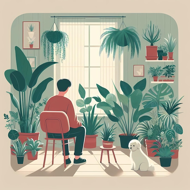 Иллюстрация ботанического сада