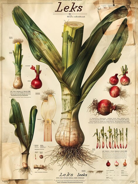 Botanical Identity Card Leeks