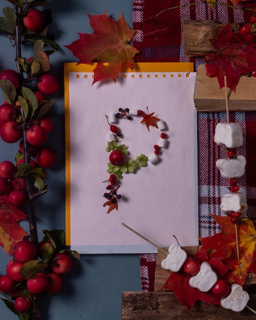 botanical letters autumn alphabet