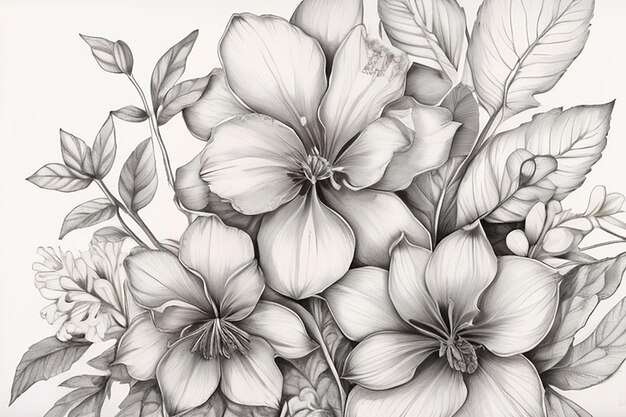 Photo botanical line art