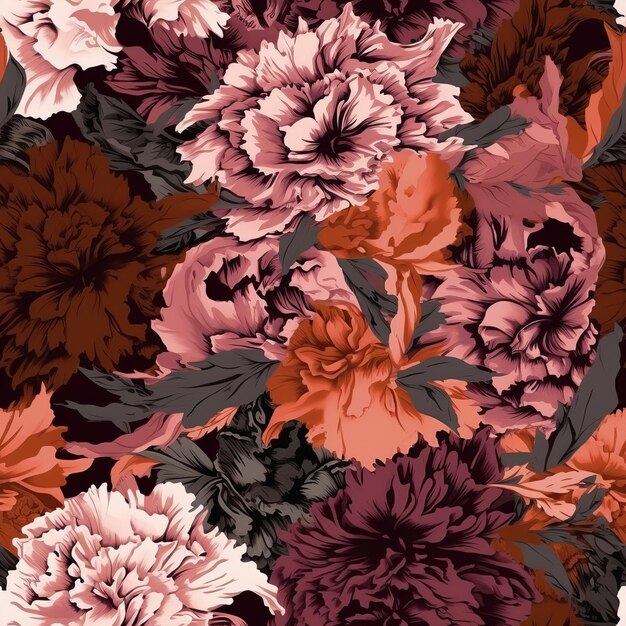 Botanical opportunity organize come full circle for organize and redesign with plant foundation for prints and weaved works of craftsmanship Seamless pattern AI Generated