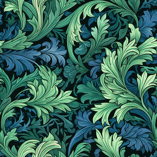 botanical pattern in a vintage style