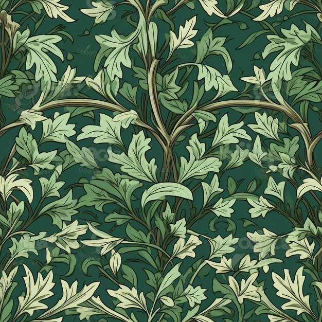 Botanical pattern in a vintage style