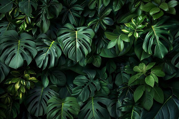 Botanical product backdrop with tropical leaves