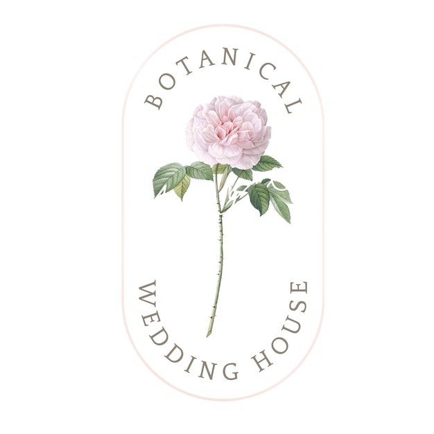 Botanical rose wedding house transparent png