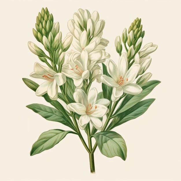 Botanical on white background illustration