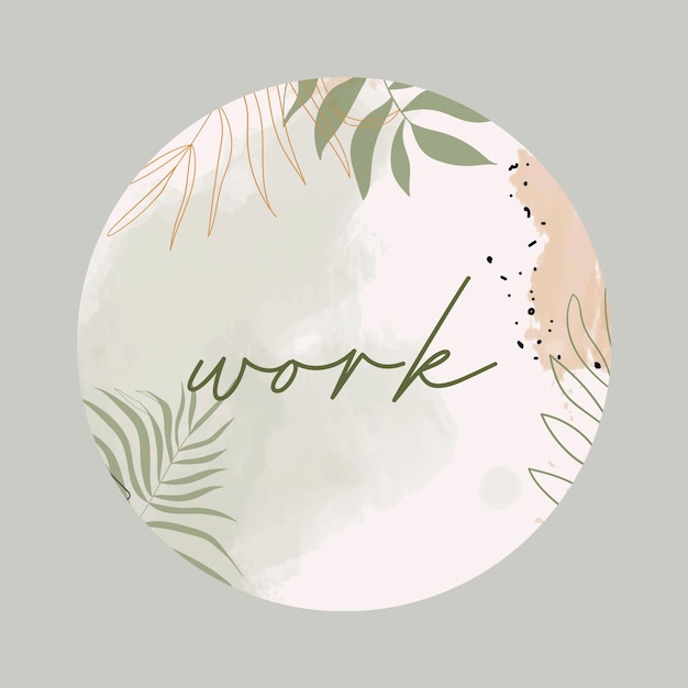 Botanical work Instagram story highlight cover illustration