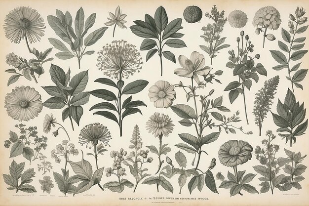 Foto botanische gravure