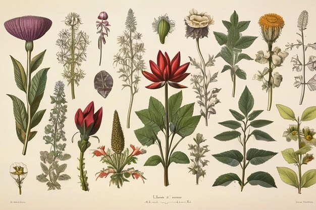 Foto botanische gravure