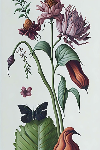 Botanische illustraties getransformeerd door generatieve AI