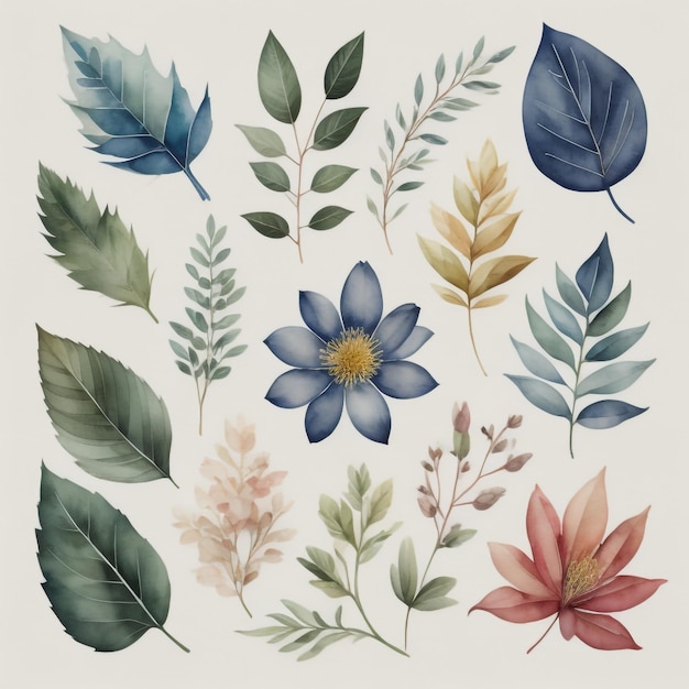 Botanische illustraties set