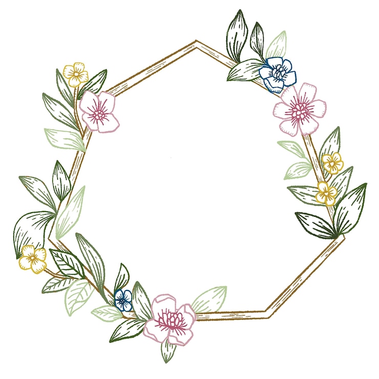 Foto botanische png frame bloem illustratie doorzichtige achtergrond