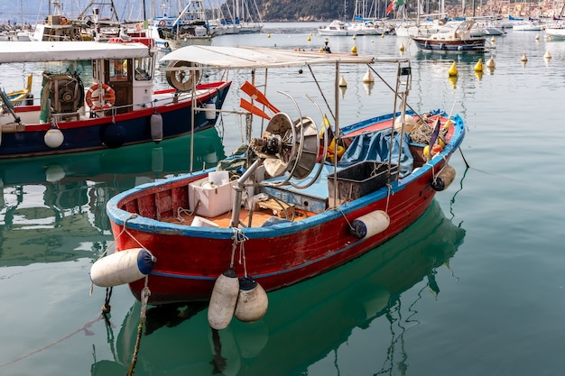 Boten in de haven in Lerici in Ligurië Italië