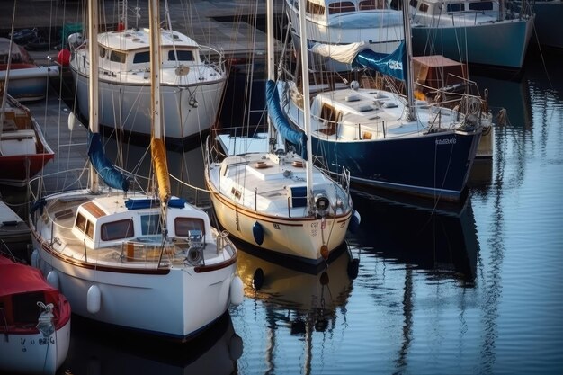 boten in een haven