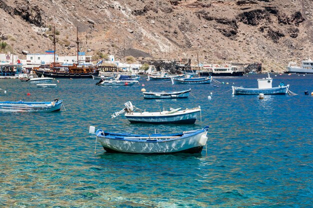 Boten in Santorini