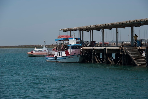 Foto boten op zee