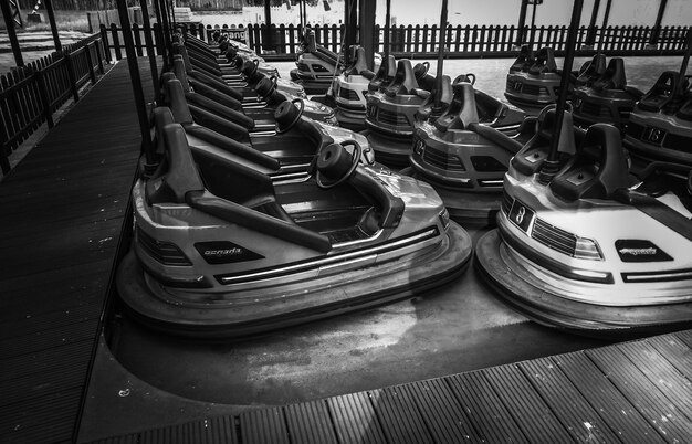 Foto boten verankerd in de haven