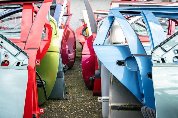 Foto boten verankerd in de haven