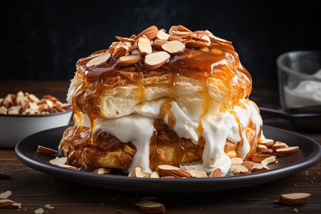 Boterige croissant met amandelvulling onweerstaanbaar dessert