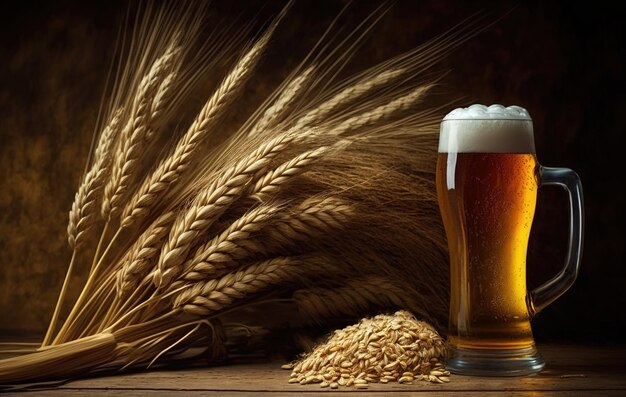 Both the beer and the wheat ears are brand new