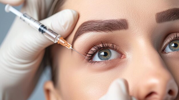 Foto botox-injectieprocedure