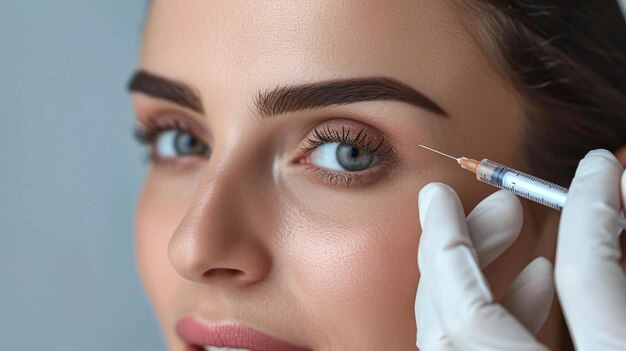 Foto botox-injectieprocedure