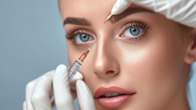 Foto procedura di iniezione di botox