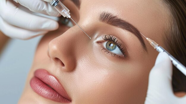 Foto procedura di iniezione di botox