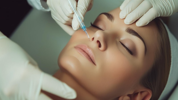 Foto procedura di iniezione di botox