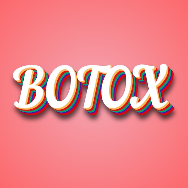 Photo botox text effect photo image cool