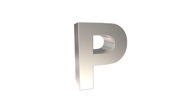 Botswana Pula BWP valutasymbool van Botswana in Metallic zilver