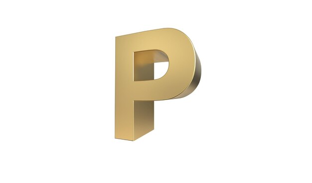 Botswana pula Currency symbol of Botswana in golden 3d