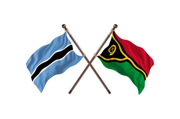 Botswana versus Vanuatu-vlaggenachtergrond