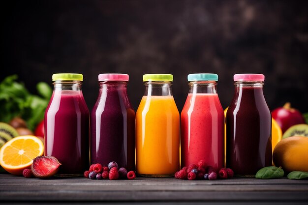 Bottel vers vruchtensap voedsel rauw gezonde drank dieet biologische smoothie